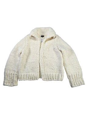 Lucca NWT Chunky Open Front Cardigan Sweater Women's Size M/L Wool Blend Cream